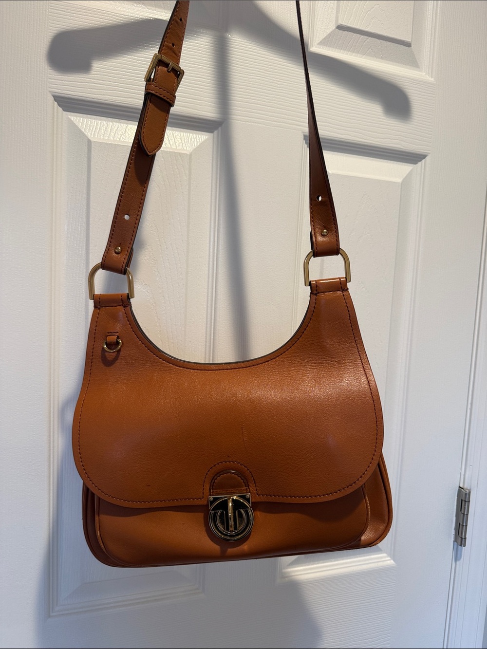 Tory Burch Tan Leather Crossbody Shoulder Bag